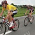 Frank Schleck behind leader Cancellara during the second stage of the Tour de Suisse 2007